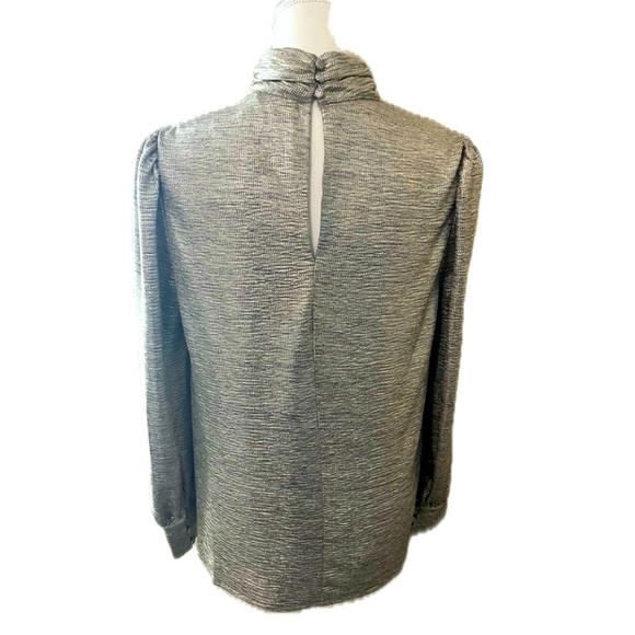 Anthropologie x Sunday in Brooklyn Gold Mock Neck Long Sleeve Metallic Top - Picture 2 of 7